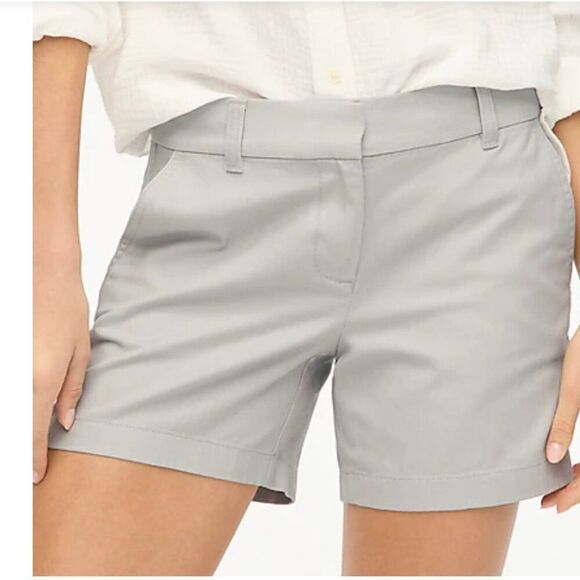 J. Crew Factory H1453 Gray 5" Classic Chino Short For Women NWT size 8 - Picture 2 of 10